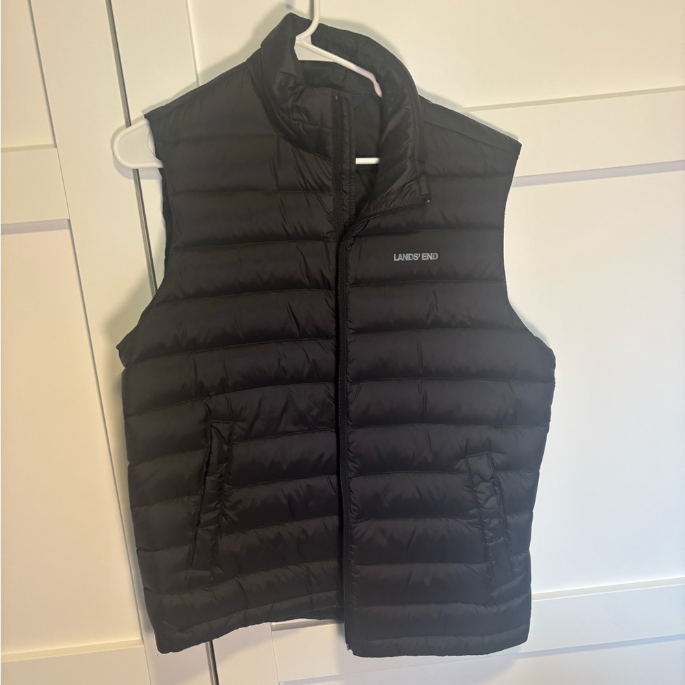 Lands' End Dark Puffer Vest